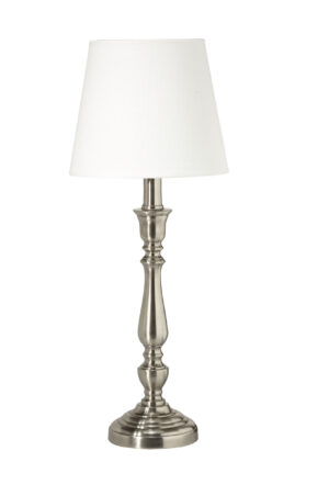 Therese pöytävalaisin hopea/luonnonvalkoinen 51cm