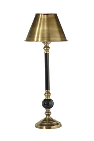 Abbey pöytävalaisin musta/messinki 49cm