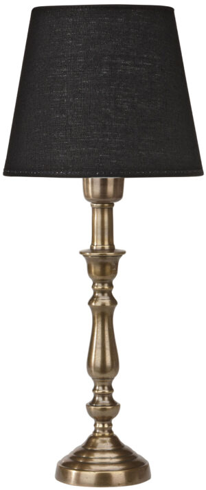 Therese pöytävalaisin antiikkimessinki/musta 43cm