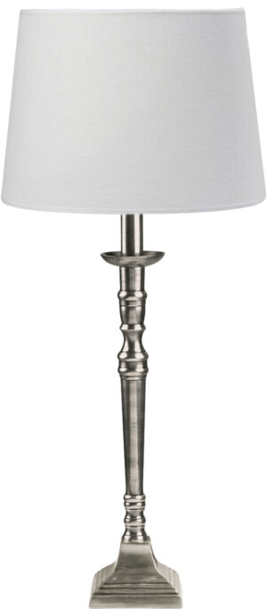Salong pöytävalaisin hopea/luonnonvalkoinen 55cm