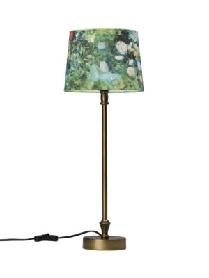 Liam pöytävalaisin messinki/Blomster 55cm