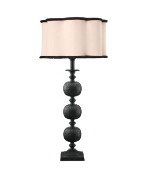 Flory pöytävalaisin musta/natural 70cm