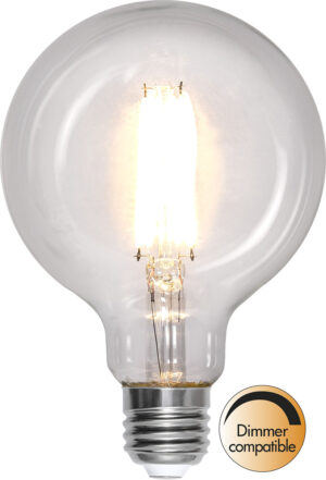 LED-lampa E27 G95 Clear White Filament 2700K 806lm