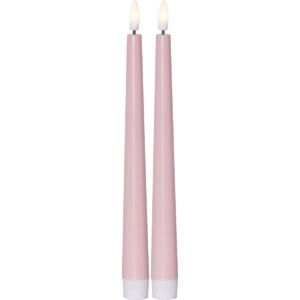 Flamme Candy LED-antiikkikynttilä 2p roosa