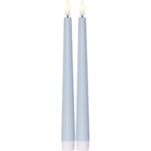 Flamme Candy LED-antiikkikynttilä 2p sininen