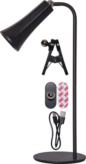 Uppladdningsbar bordslampa svart