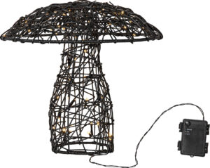Otto dekoration med LED 34 cm svart